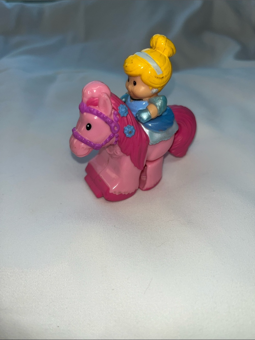 Little People Cinderella Klip Klop Princess Doll on Pink Pony Toy